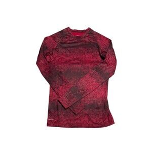 Nike Therma-Fit Top Women's‎ Size Small Red Just Do It Graphic Shirt Thumbholes
